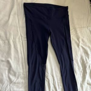 Alo yoga leggings medium navy with mesh